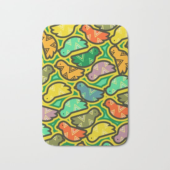 Happy birds Bath Mat