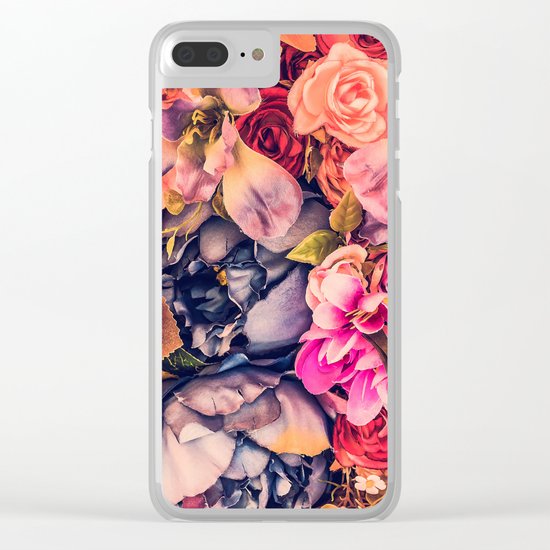 Beautiful Flowers Clear iPhone Case