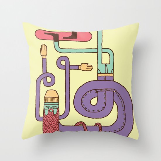 Go Snowboarding Throw Pillow