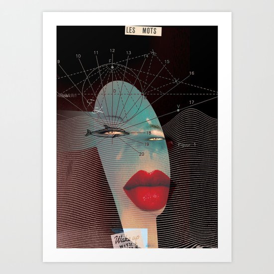 les mots... Art Print