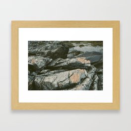 Maine rocks 01 Framed Art Print