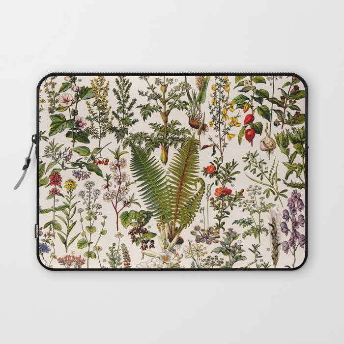 Adolphe Millot - Plantes Medicinales B - French vintage poster Laptop Sleeve