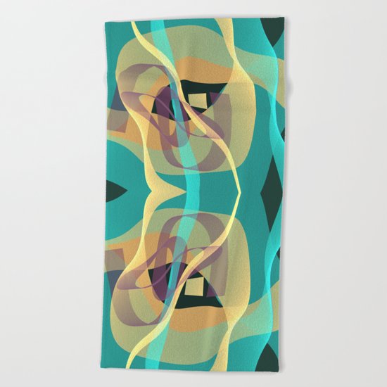 Floating in turquoise Beach Towel