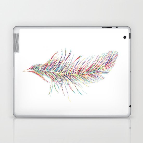 Rainbow Feather Laptop & iPad Skin