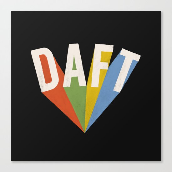 Letters : Daft II Canvas Print