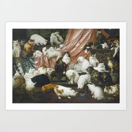 My Wife's Lovers by Carl Kahler 1883 Famous Cat Painting Art Print