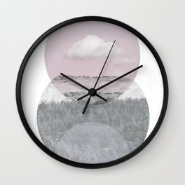 Cloud Wall Clock | Other, Minimal, Contemporary, Abstract, Collage, Digital, Photomontage, Cloud, Circles, Circular 