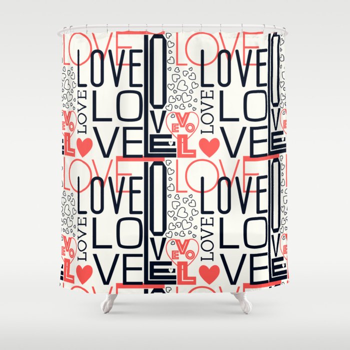 Love and Love Shower Curtain