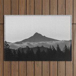 Mount Hood Pacific Northwest X - Wanderlust Adventure Outdoor Rug