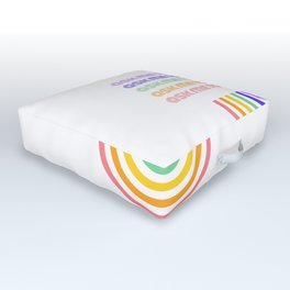 Ask me to smile - Positive Energy Outdoor Floor Cushion