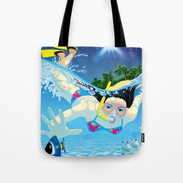 Diving girl Tote Bag