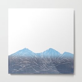 Colorado Mountain Longs Peak and Mount Meeker Metal Print | Clue, 14Er, Mountmeeker, Mountains, Collage, Longspeak, Fabric, Paper, Colorado, Unique 