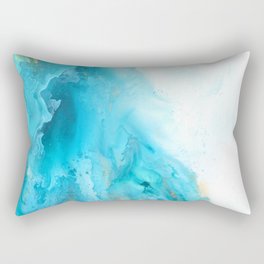 Abstract in Blue and Gold Rectangular Pillow