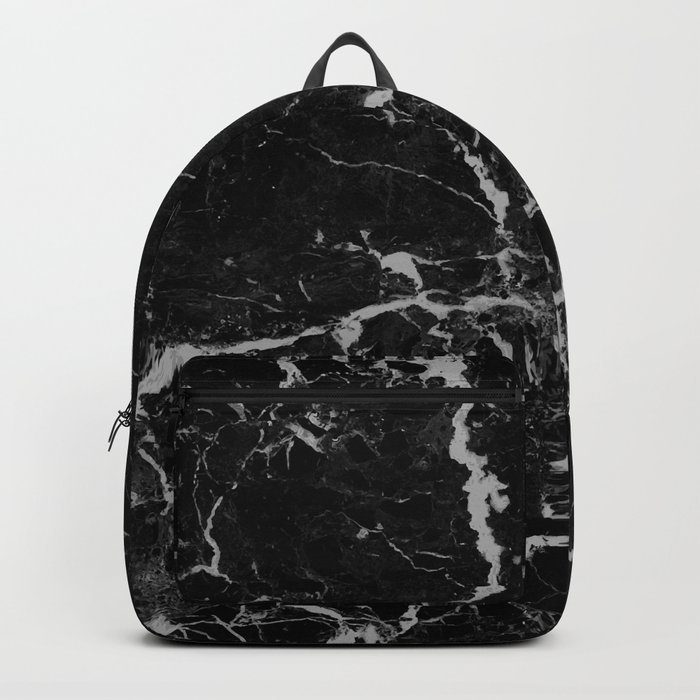 Marble Black Grunge texture Backpack