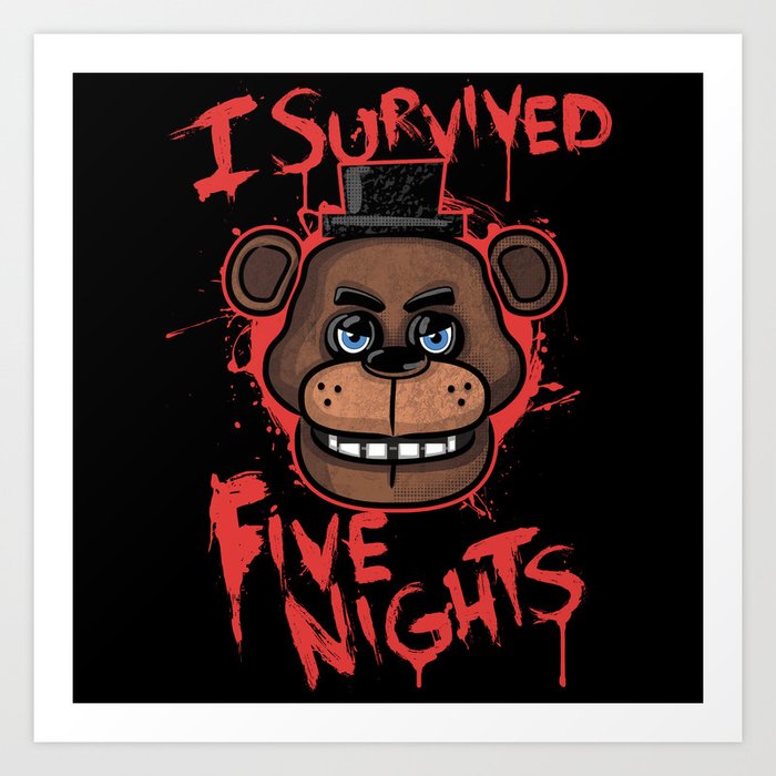 I SURVIVED 5 NIGHTS AT FREDDY'S STICKER ~FIVE NIGHTS AT FREDDY'S
