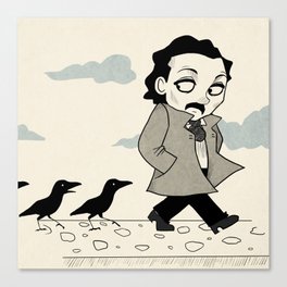 Edgar Allan Poe (Mother Raven) Canvas Print