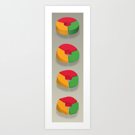 Data Deflated Art Print