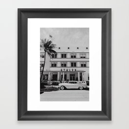 Miami Beach USA Ocean Drive Black&White | Fine Art Travel Photography Framed Art Print