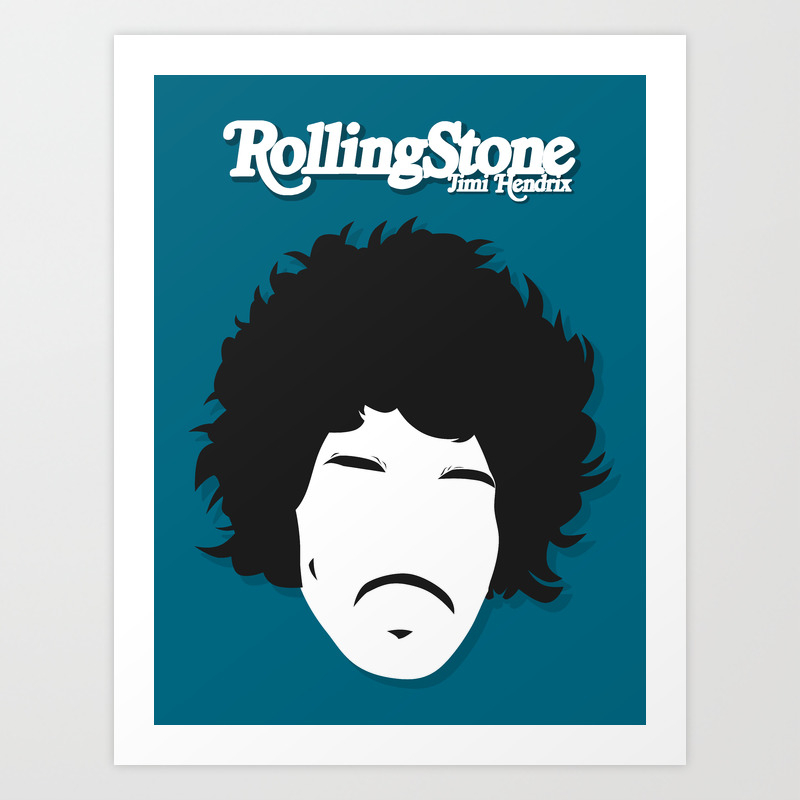 Jimi Hendrix Minimalist Rolling Stone Magazine Cover Art Print By Classicalart Society6