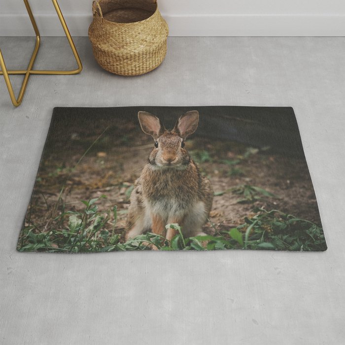 Bunny Rabbit Portrait Rug