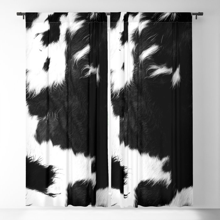 Rustic Cowhide Blackout Curtain