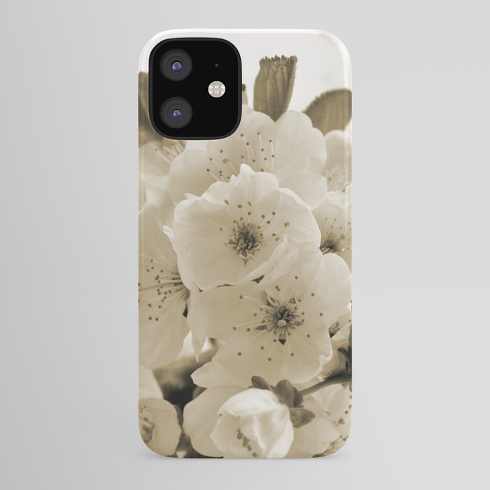Cherry Blossoms Monochrome iPhone Case
