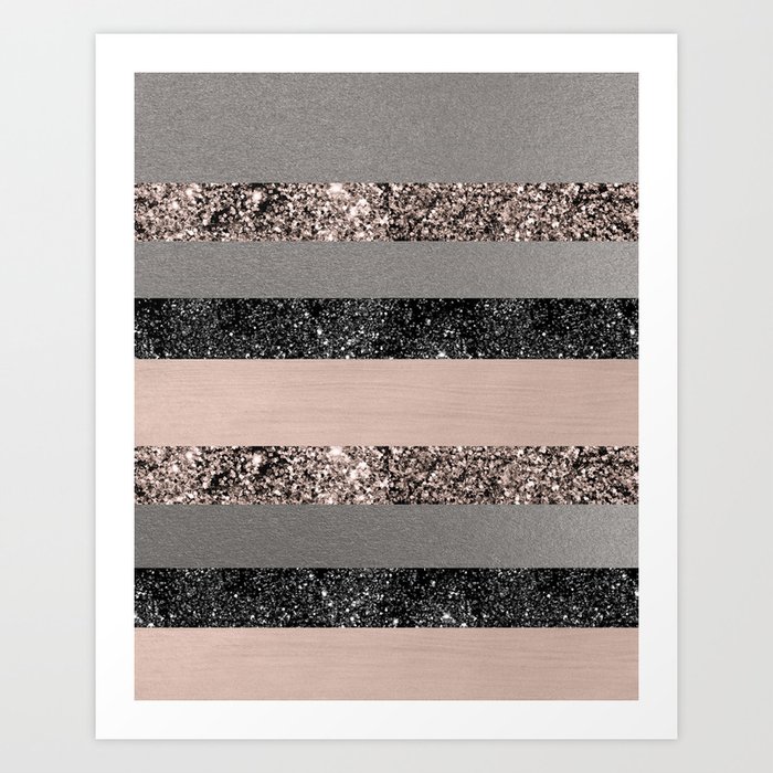 Blush Glitter Glam Stripes #1 #shiny #decor #art #society6 Kunstdrucke Blush Glitter Glam Stripes #1 #shiny #decor #art #society6 Kunstdrucke