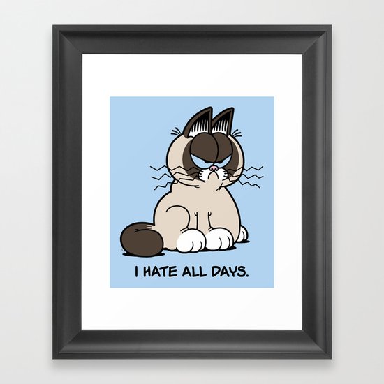Always Grumpy Framed Art Print