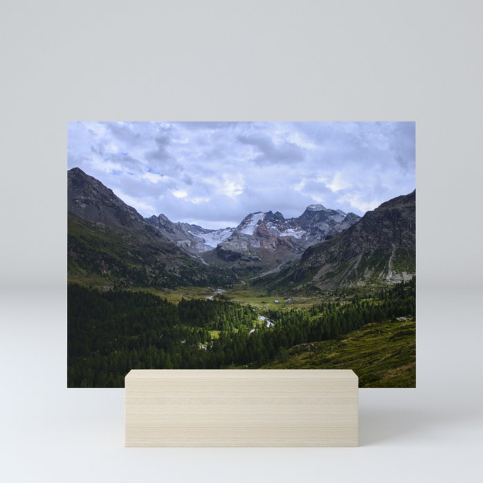 Mountains and lakes Mini Art Print