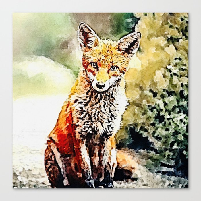 Red Fox Portrait Canvas Print