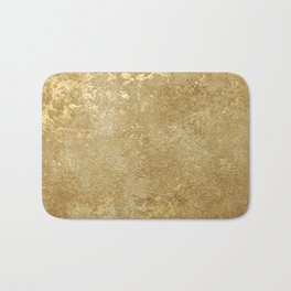 Gold Rush, Golden Shimmer Texture, Exotic Metallic Shine Graphic Design Bath Mat