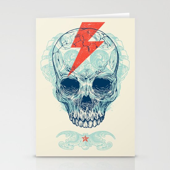 Skull Bolt Stationery Cards