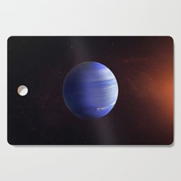 Neptune planet. Poster background illustration. Cutting Board