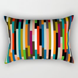 mid century stripes geometry retro Rectangular Pillow