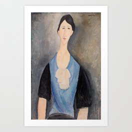 Amedeo Modigliani Woman in Blue c1920 Art Print