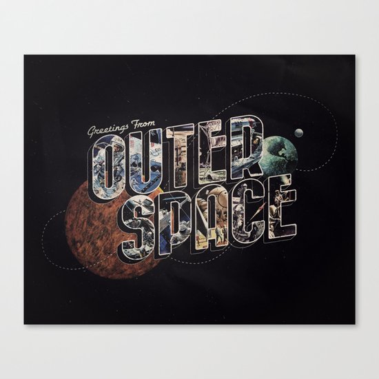Greetings From outer Space (color 02) Canvas Print