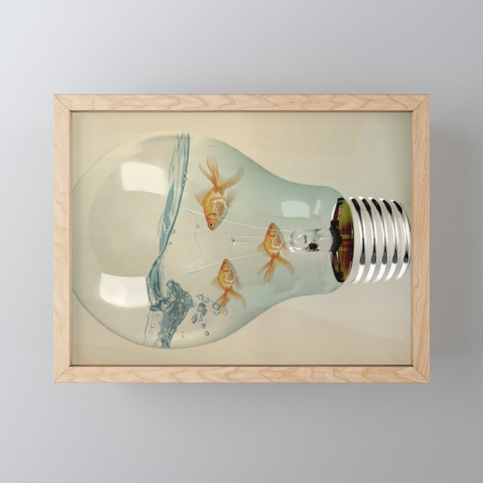 ideas and goldfish 03 Framed Mini Art Print