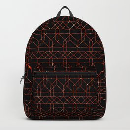 Black gold Backpack | Gold, Triangle, Black, Cooper, Goemetry, Math, Red, Square, Lines, Metal 