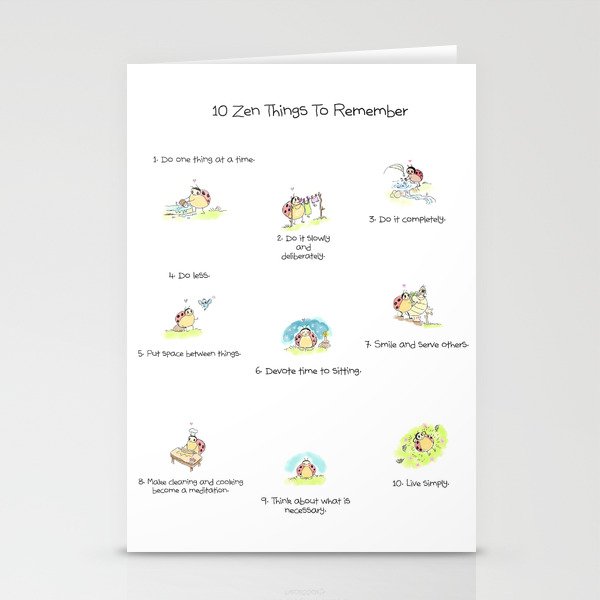 10 Little Zen Things To Remember Stationery Cards