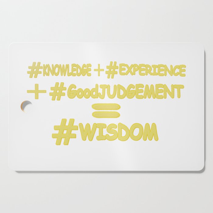 "WISDOM EQUATION" Cute Expression Design. Buy Now Cutting Board