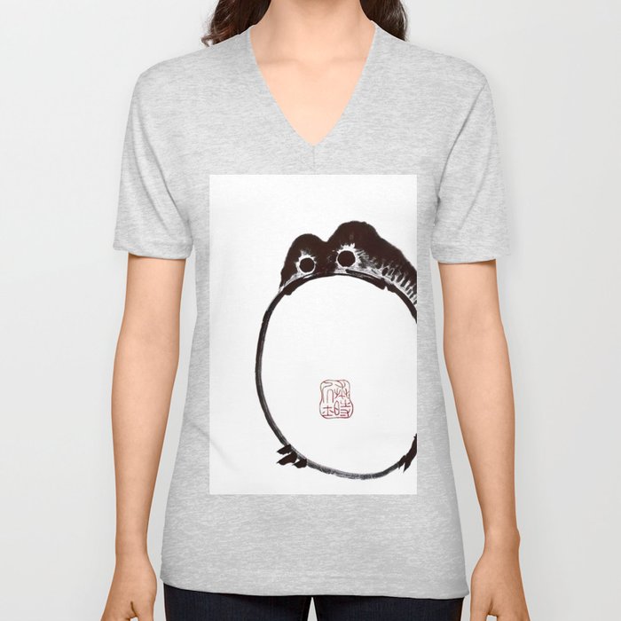 Matsumoto Hoji Frog Japanese Art V Neck T Shirt