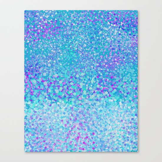 Turquoise fiesta dots Canvas Print