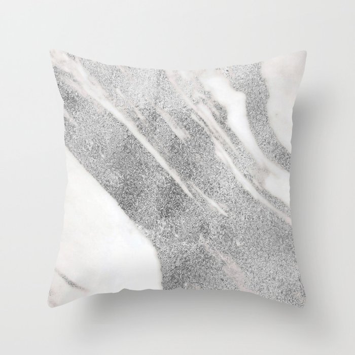 Silver glitter top pillows