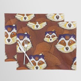 Raccoon blanket design Placemat