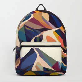 Mountains original Rucksack | Mountains, Nature, Illustration, Graphicdesign, Graphic, Mosaic, Landscape, Hills, Colorful, Curated 
