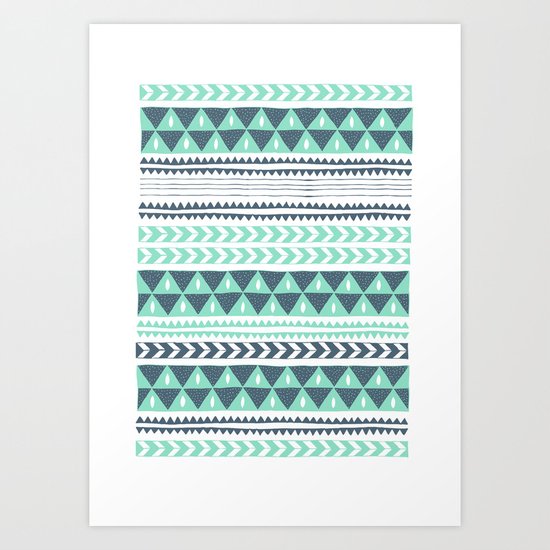 Winter Stripe Art Print