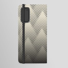 Black and Beige Halftone Android Wallet Case