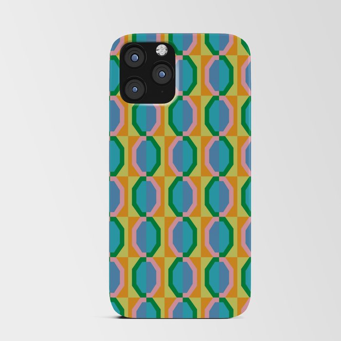 Colorful Whimsical Shapes 4 iPhone Card Case