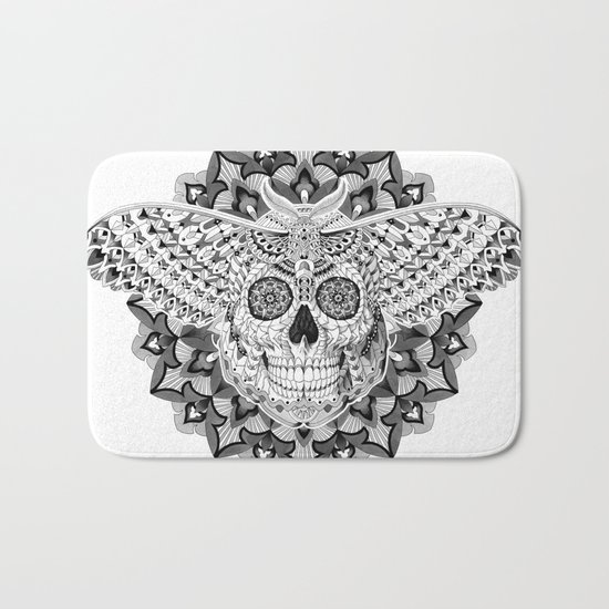 Skull Moth Bath Mat