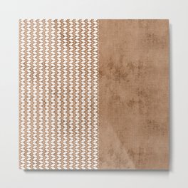 Two Toned Tan Texture Metal Print
